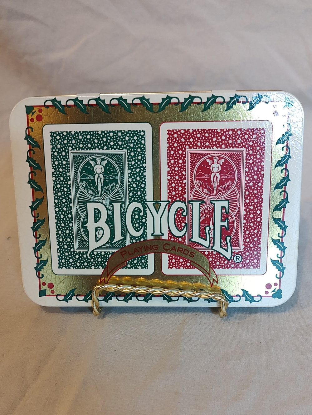 Vintage 1990s Bicycle Holiday Collection Playing Cards & Collectible Tin